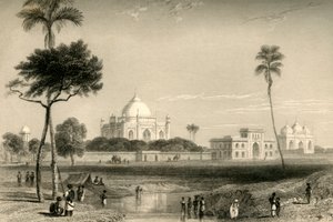 Mausolée de Sufter Jung, Delhi, 1835