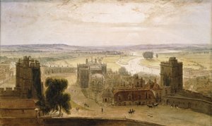 Vue depuis la tour ronde, château de Windsor, 1827