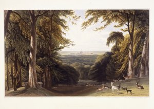 Château de Windsor depuis le parc aux cerfs, vers 1827-1829