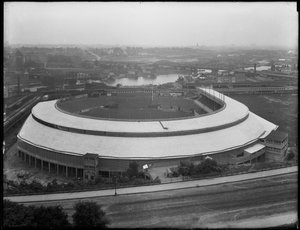 Vue aérienne des terrains de polo, 3 juillet 1914