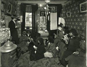 Comité évangélique, Mme Williams, 136 W. 99th Street, Miss Broad enseigne, 1916