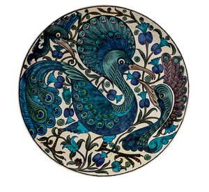 Assiette Paon Fantastique - William de Morgan