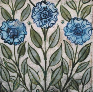 Carreau avec motif floral stylisé - William de Morgan