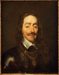Portrait du roi Charles Ier en armure et le collier de l