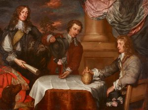 Portrait du Prince Rupert, Colonel William Legge (probablement) et Colonel John Russell