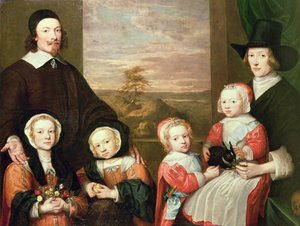 Portrait de famille non identifié, traditionnellement pensé être celui de Sir Thomas Browne, milieu des années 1640