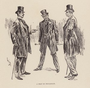 Une conversation à Piccadilly (gravure) - William Douglas Almond