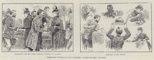 Dîner de Noël pour cinq cents hommes-sandwichs à Soho - William Douglas Almond