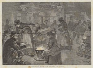 Expulsion de familles irlandaises pauvres à Leather Lane, Holborn - William Douglas Almond