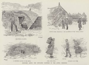Croquis parmi les Crofters révoltés dans les Hébrides de Lewis - William Douglas Almond