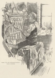 Travail à un ancien métier à tisser à main, Leicester - William Douglas Almond