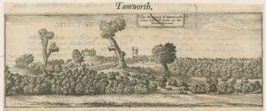 Tamworth - Panorama : gravure sur cuivre, nd [XVIIe siècle]