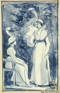 Deux femmes en robe de la fin du XVIIIe siècle - William Edward Frost