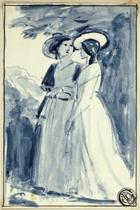 Deux femmes en robe de la fin du XVIIIe siècle - William Edward Frost
