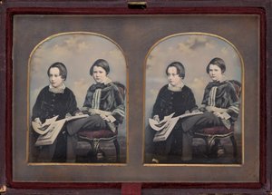 Portrait de deux garçons, années 1850 (photo)