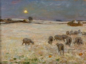 Moutons dans la neige - William Edward Stott