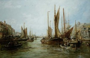 Quai avec bateaux de pêche - William Edward Webb