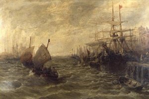 Jour venteux, port de Peel, île de Man