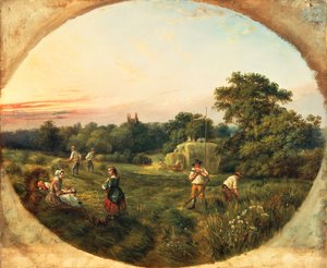 Fenaison dans le champ de Mathew, Handsworth, Birmingham, daté du 01/07/1859
