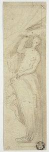 Femme tirant le rideau - William Etty
