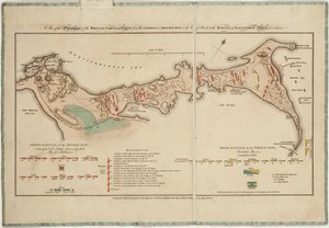 Plan des opérations des forces britanniques en Égypte du débarquement dans la baie d