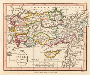 Asie Mineure antique. Carte.