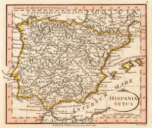 Espagne et Portugal anciens. Carte.