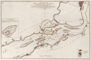 Le cours de la rivière Delaware de Philadelphie à Chester, Amérique du Nord - William Faden