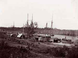 Broadway Landing, rivière Appomattox, 1864 - William Frank Browne