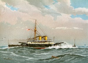 HMS Rodney, cuirassé de 1ère classe de la Royal Navy, vers 1890-1893