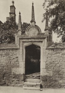Porte, Maisons de charité Paynis, Oundle (photo n/b)
