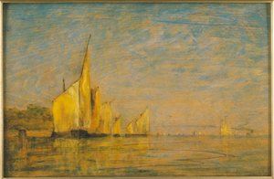 Un groupe de bateaux, Venise