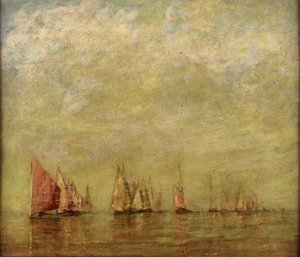 Bateaux vénitiens reflétant dans la mer calme