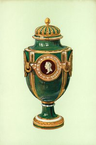 Vase, Sèvres, fond vert