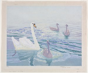 Cygnes et cygneaux - William Giles