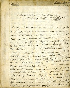 Manuscrit du Sermon No. 159 par William Greenleaf Eliot, 15 avril 1838