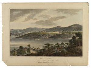 West Point, n° 16 du Port-Folio de la rivière Hudson, gravé par I. Hill - William Guy Wall