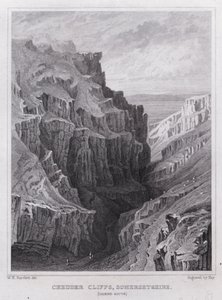 Falaises de Cheddar, Somersetshire, vue vers le sud