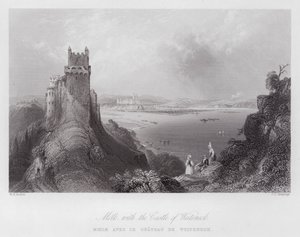 Molk, avec le château de Weiteneck (gravure) - William H. Bartlett