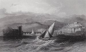 Sidon et le mont Liban, depuis la mer - William H. Bartlett