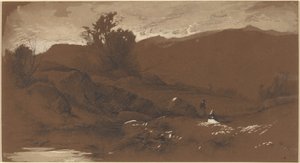 Figures dans un paysage - William Hart