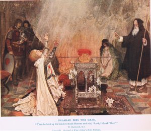 Galahad voit le Graal, illustration de 