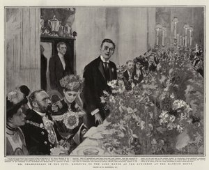 M. Chamberlain dans la ville, répondant au Lord Maire lors du déjeuner à Mansion House - William Hatherell