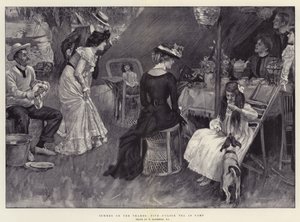 Été sur la Tamise, thé de cinq heures au camp