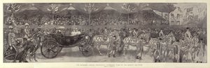 Le cortège du jubilé de diamant, vue panoramique de l