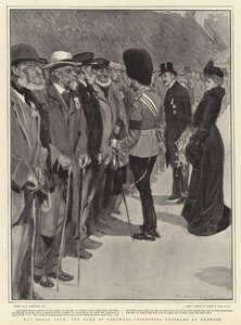 La tournée royale, le duc de Cornouailles inspectant les vétérans à Dunedin