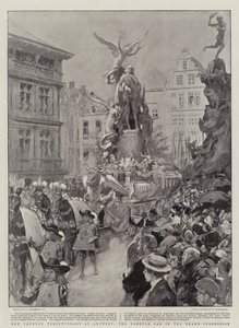 Le tricentenaire de Van Dyck à Anvers, le char de Van Dyck dans la grande procession - William Hatherell