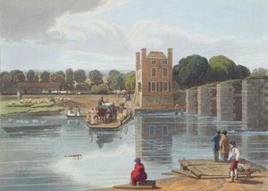 Bac de Datchet, près de Windsor, gravé par Robert Havell le Jeune (1793-1878) publié en 1818