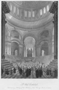 Cathédrale Saint-Paul. Réunion anniversaire des enfants des écoles de charité de Londres, vers 1841