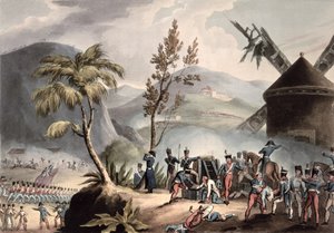 Bataille de Roleia, 17 août 1808, gravée par Thomas Sutherland (aquatinte)